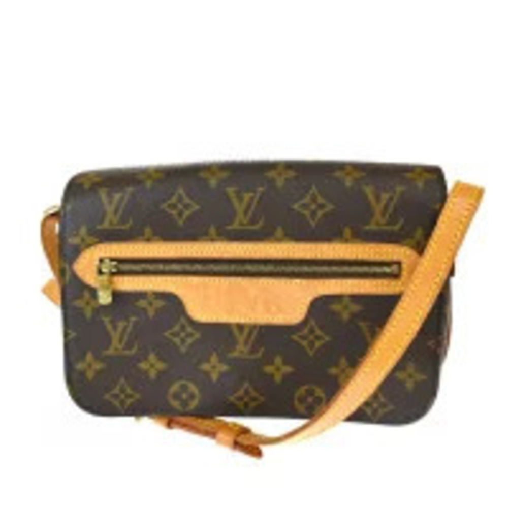 Louis Vuitton Saint Germain Pouch Monogram Leather Shoulder Bag Brown